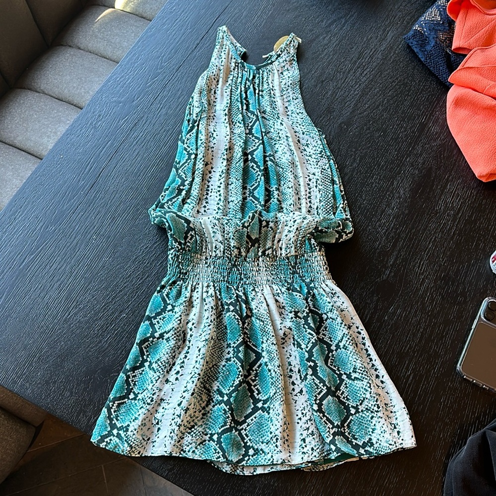 Ramy Brook Paris Siena Sleeveless Snake Print Mini Dress